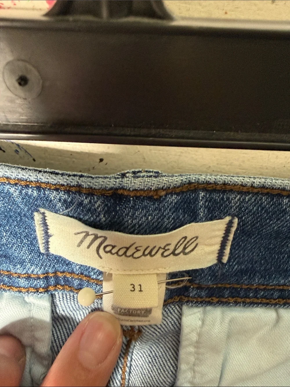 High rise trouser Jeans in Classic Blue Denim - Picture 8 of 8